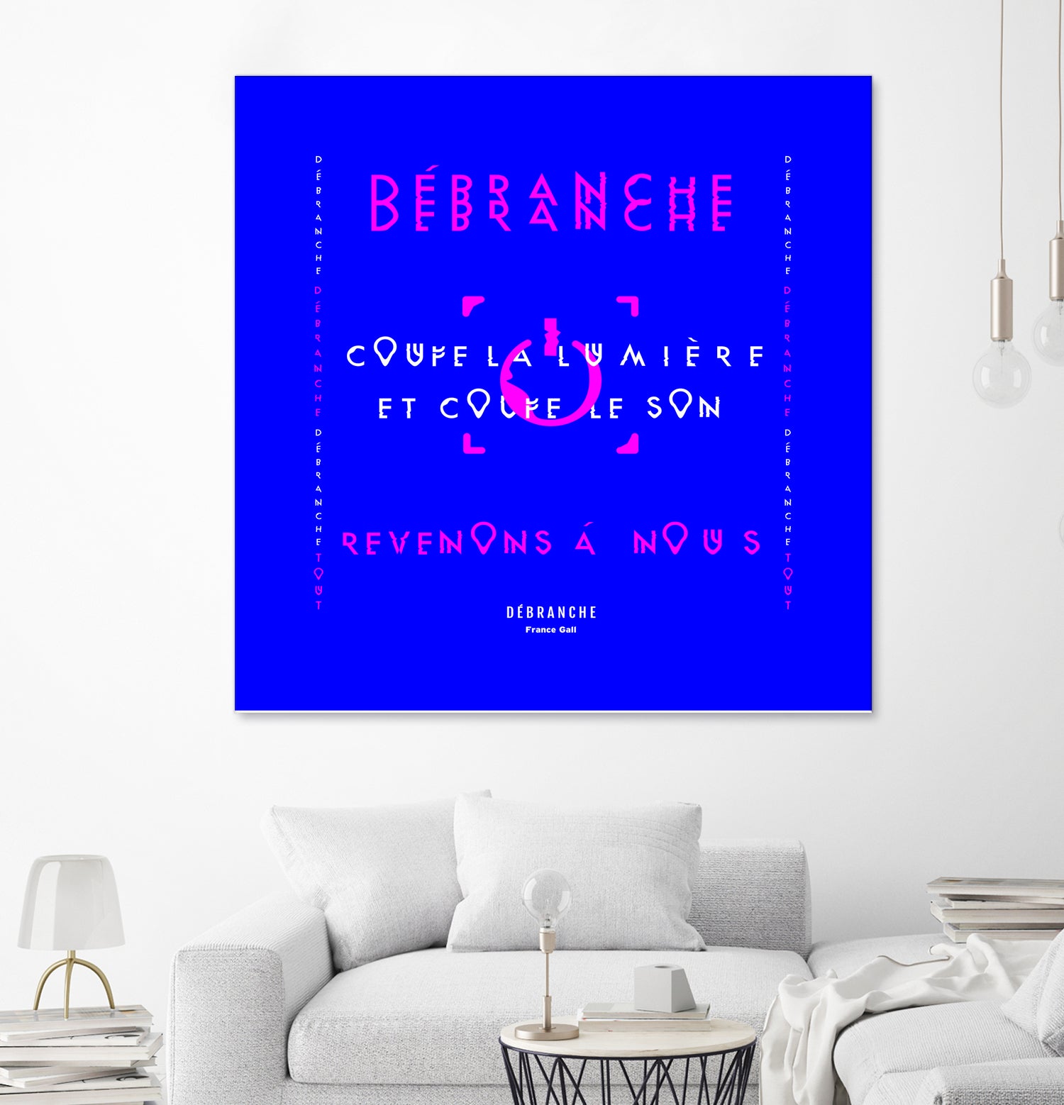 France Gall - Débranche by Amandine Lisoir on GIANT ART - blue typography