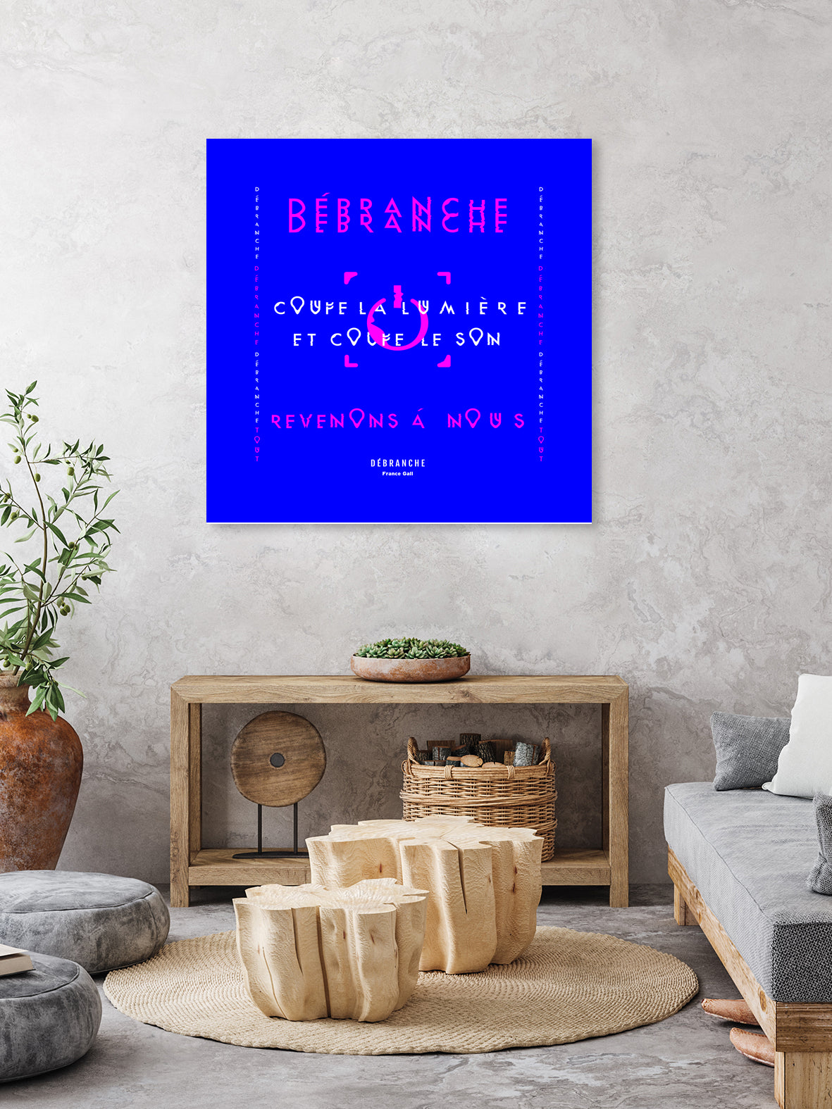 France Gall - Débranche by Amandine Lisoir on GIANT ART - blue typography