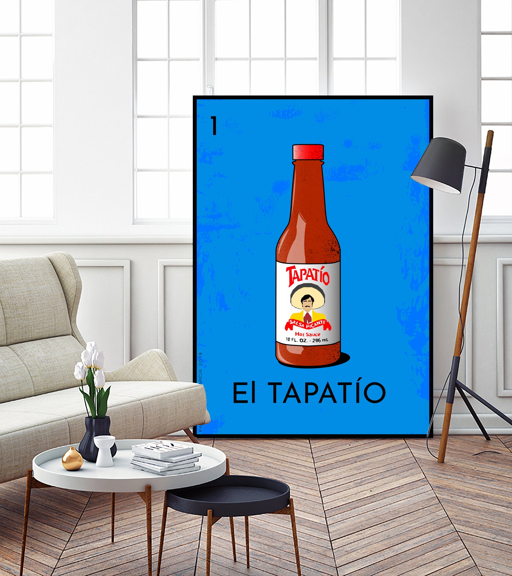 El Tapatío by Pablo Olmos-Garcia on GIANT ART - blue vector illustration