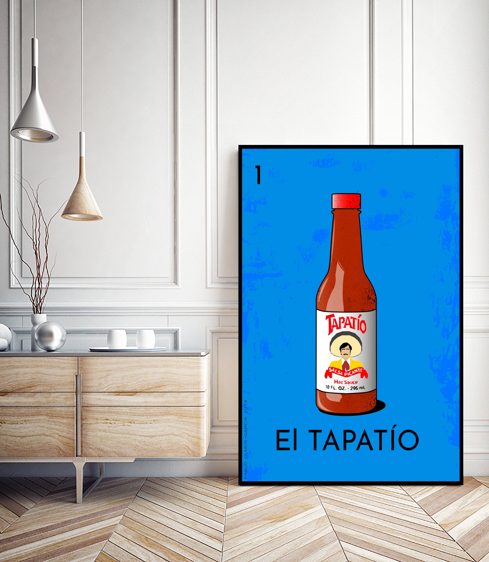 El Tapatío by Pablo Olmos-Garcia on GIANT ART - blue vector illustration
