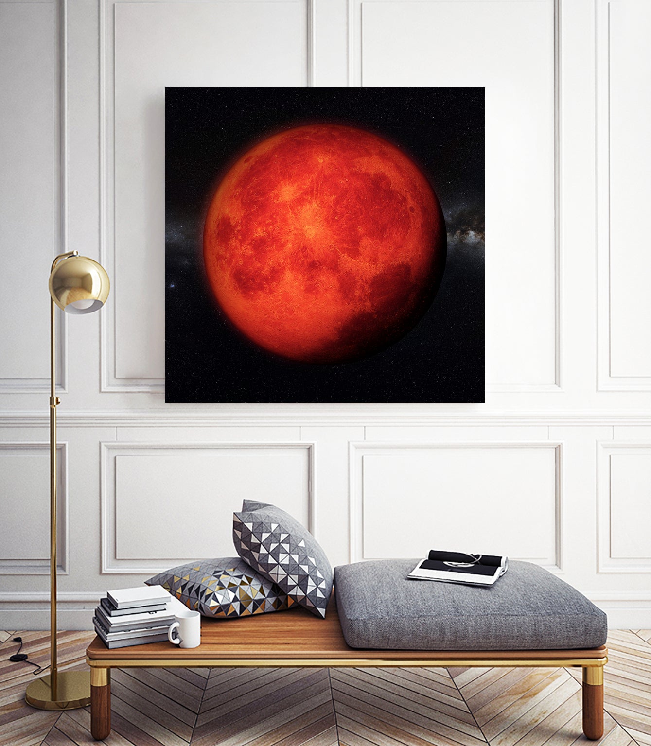 Super bloody Moon by Tenyo Marchev on GIANT ART - red 3d art