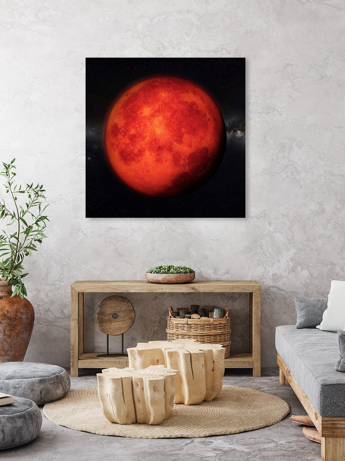 Super bloody Moon by Tenyo Marchev on GIANT ART - red 3d art