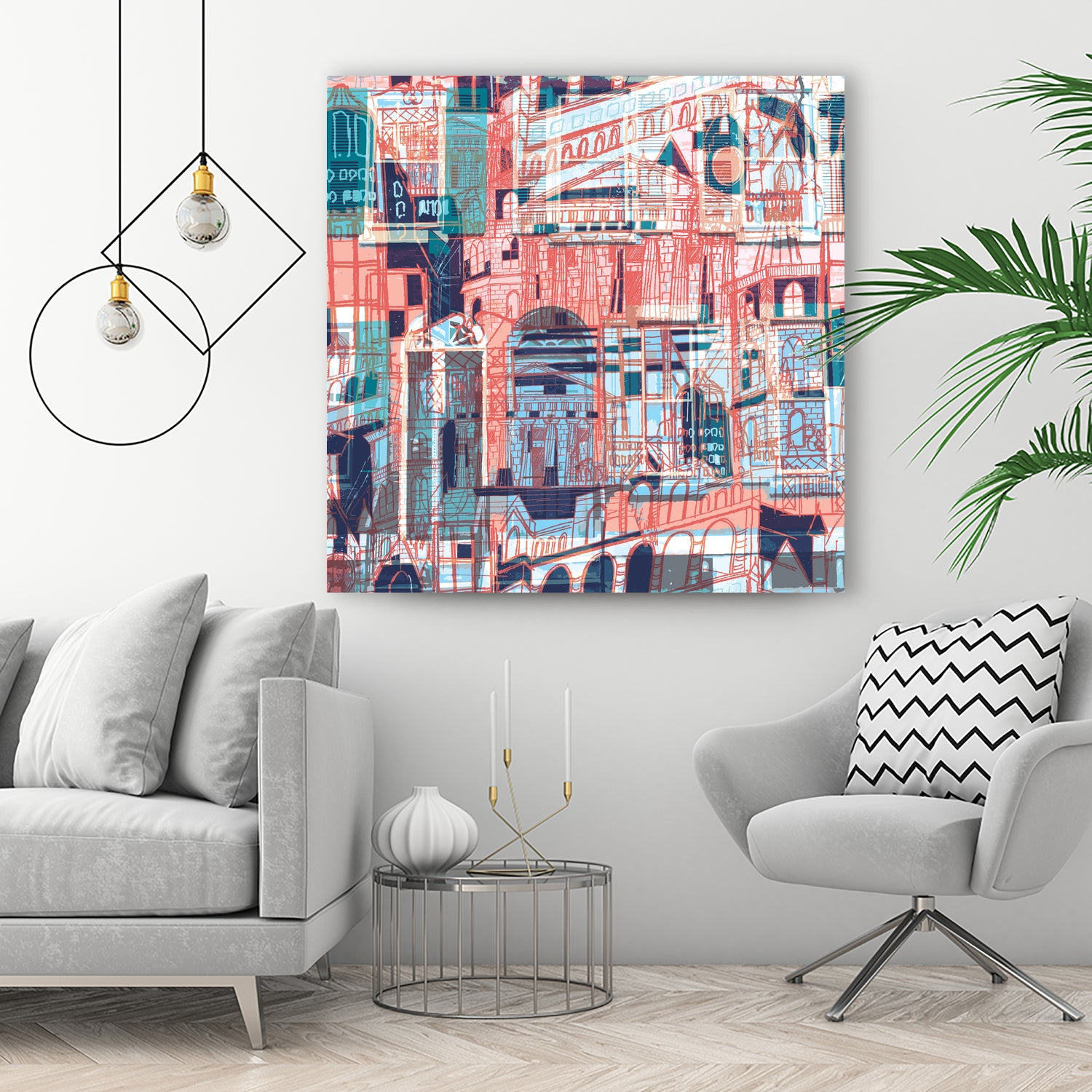 Downtown Funk by Insiyah Shahpurwalla on GIANT ART - orange photo illustration