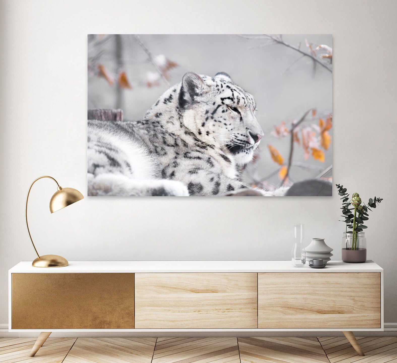 Snow leopard by Sarah Arthur on GIANT ART - gray photo illustration