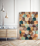 Natural Hexagons And Diamonds by Elisabeth Fredriksson on GIANT ART - brown digital drawing