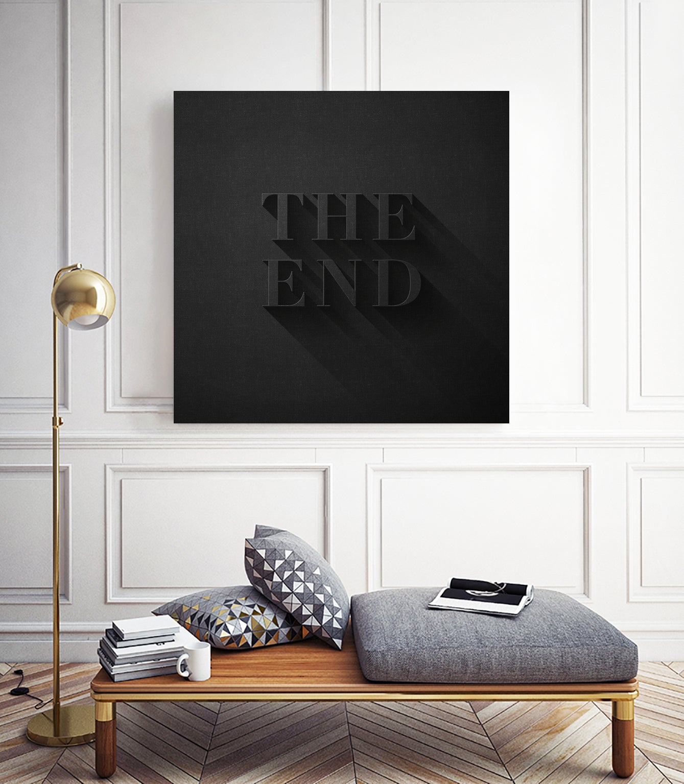 THE END by Daniel Coulmann on GIANT ART - black typography