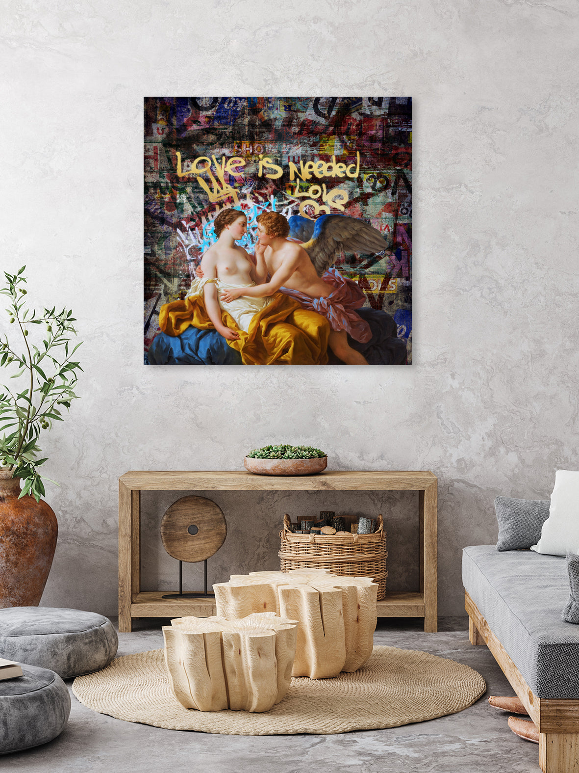 love is needed by José Luis Guerrero on GIANT ART - blue digital painting