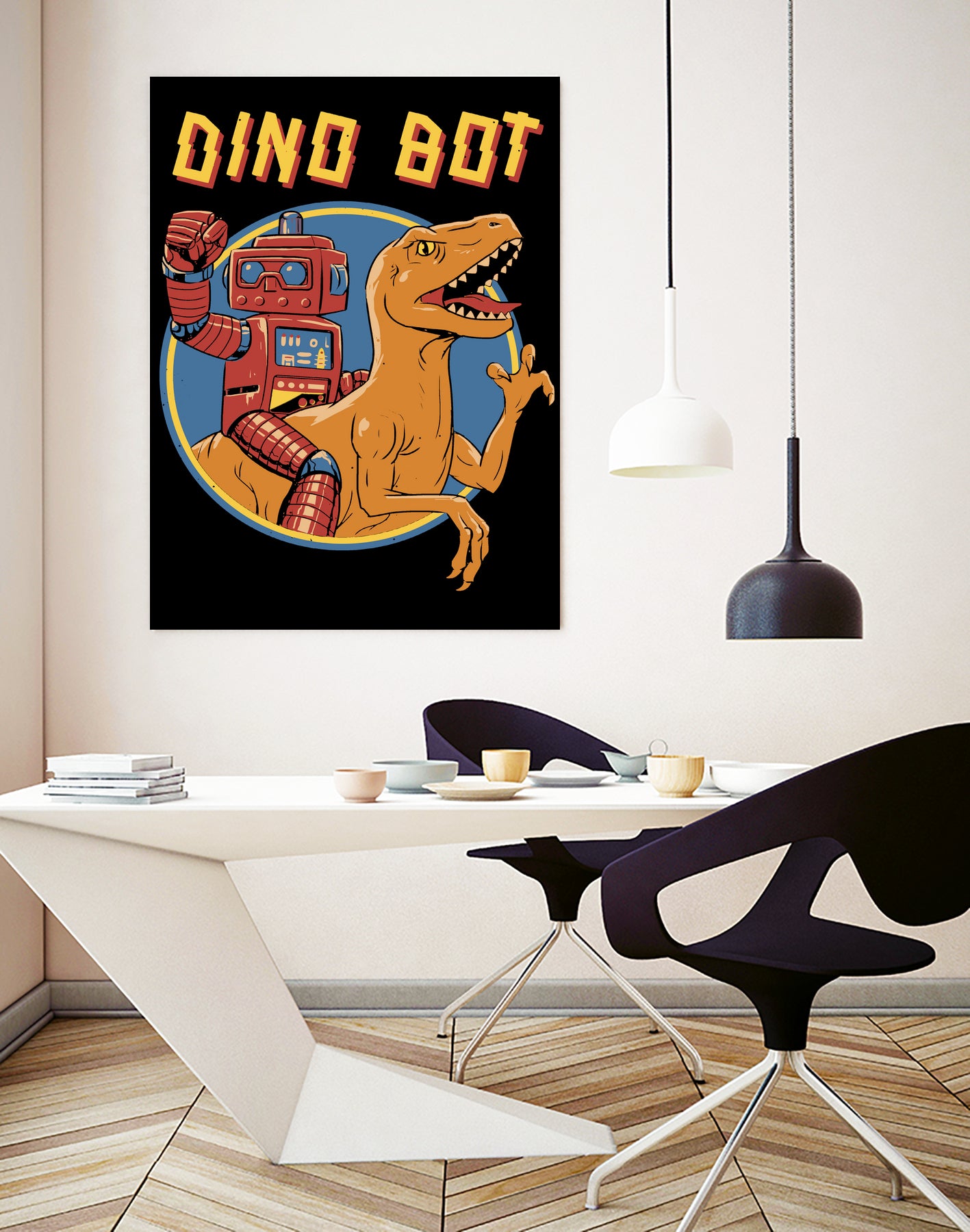 Dino Bot by Vincent Trinidad on GIANT ART - black digital painting