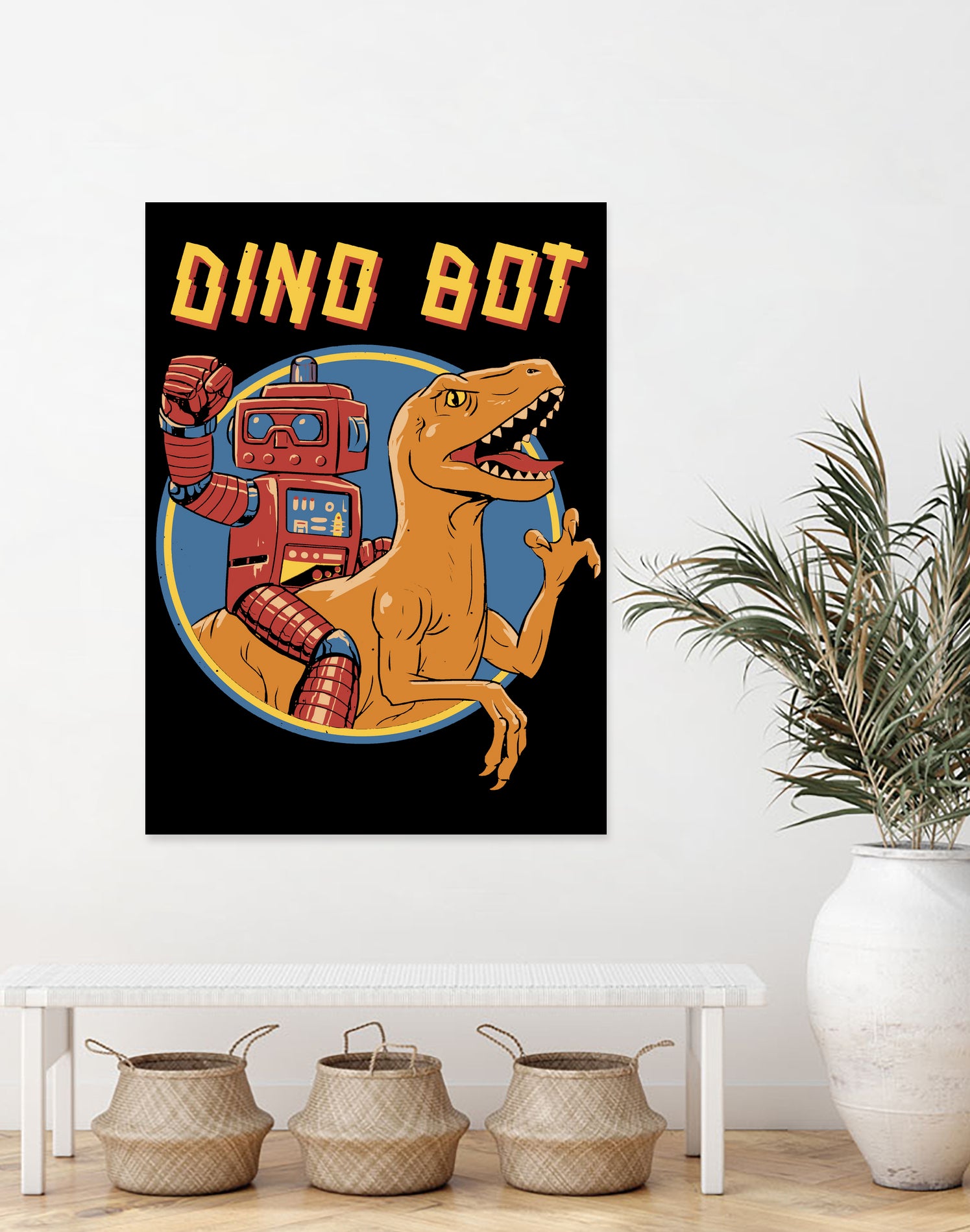 Dino Bot by Vincent Trinidad on GIANT ART - black digital painting