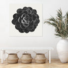 Black Marble Succulent Plant by amini 54 on GIANT ART - black digital painting