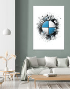 BMW Logo splatter painting by Jurijs Permanickis on GIANT ART - white digital painting