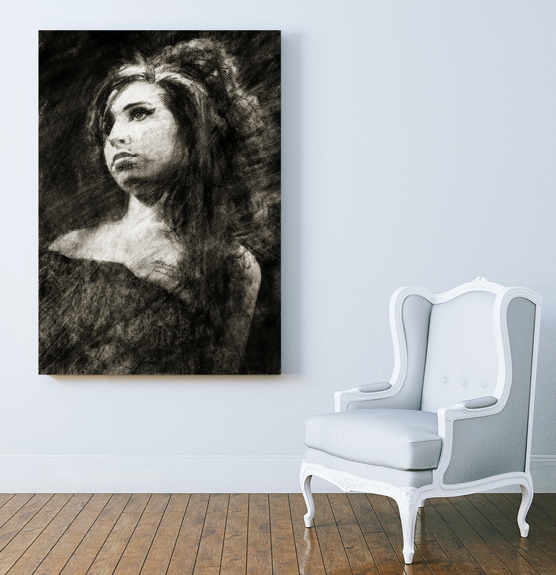 Amy Winehouse by Allan Burch on GIANT ART - black digital drawing