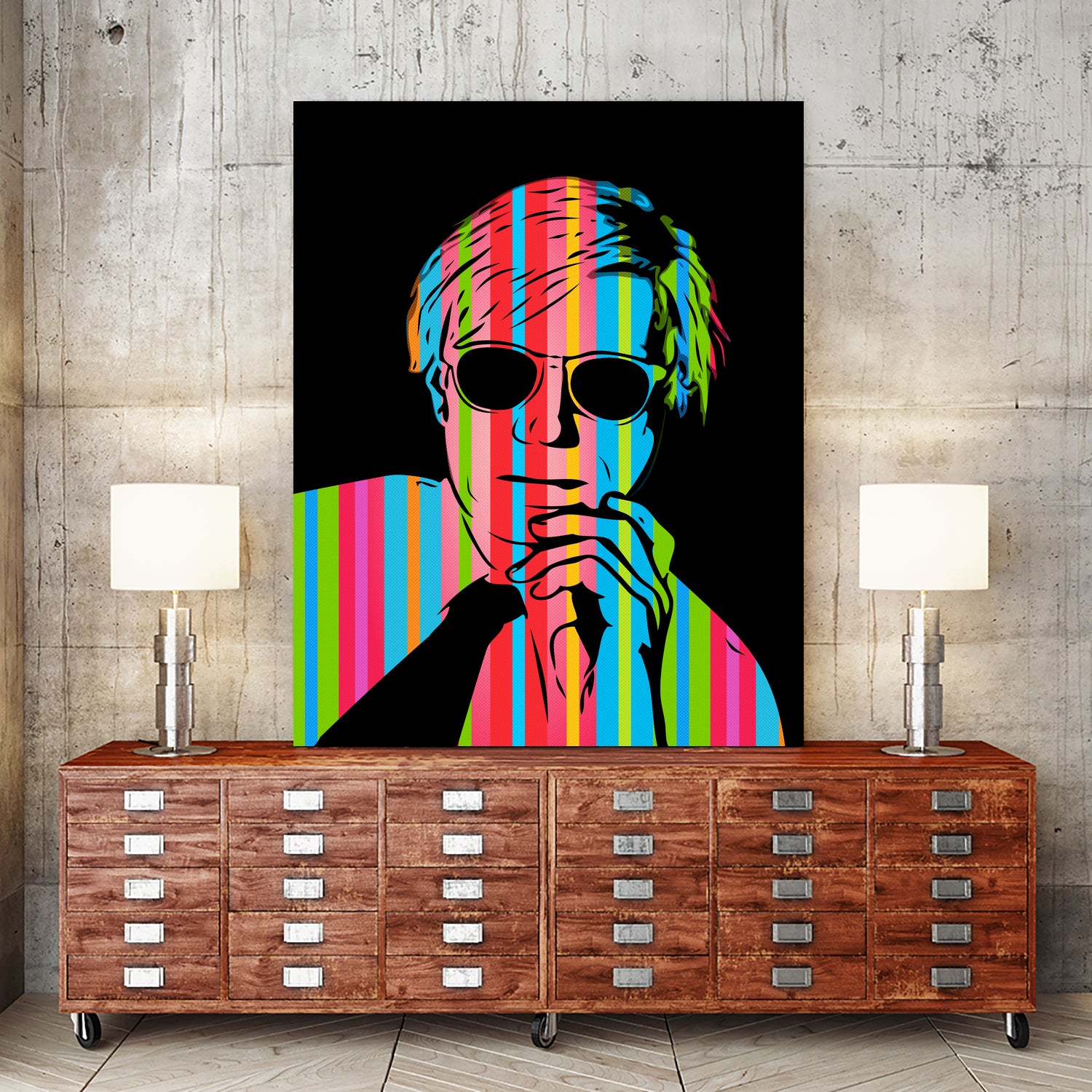 Andy Warhol | Dark | Pop Art by William Cuccio on GIANT ART - black digital drawing