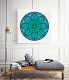 Mandala Aqua by Georgi Zhelyazkov on GIANT ART - blue vector illustration