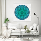 Mandala Aqua by Georgi Zhelyazkov on GIANT ART - blue vector illustration