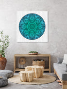 Mandala Aqua by Georgi Zhelyazkov on GIANT ART - blue vector illustration