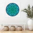 Mandala Aqua by Georgi Zhelyazkov on GIANT ART - blue vector illustration