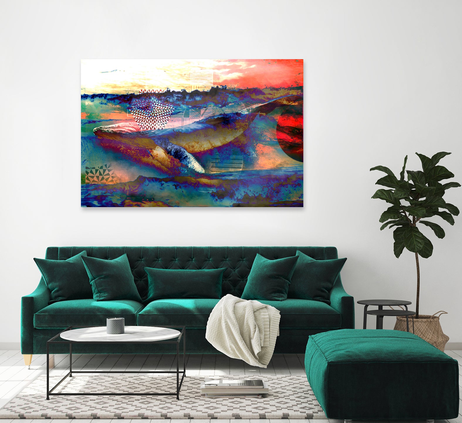 52HZ Whale by Srivatsan Aravamudan on GIANT ART - blue digital painting
