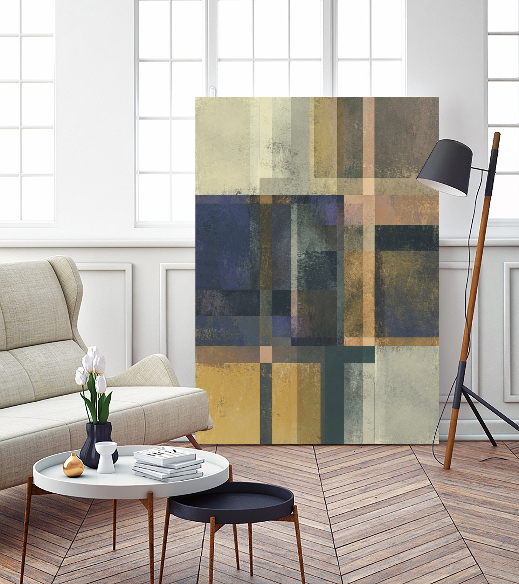 Abstract Geometry No. 19 by Pascal Deckarm on GIANT ART - yellow digital painting