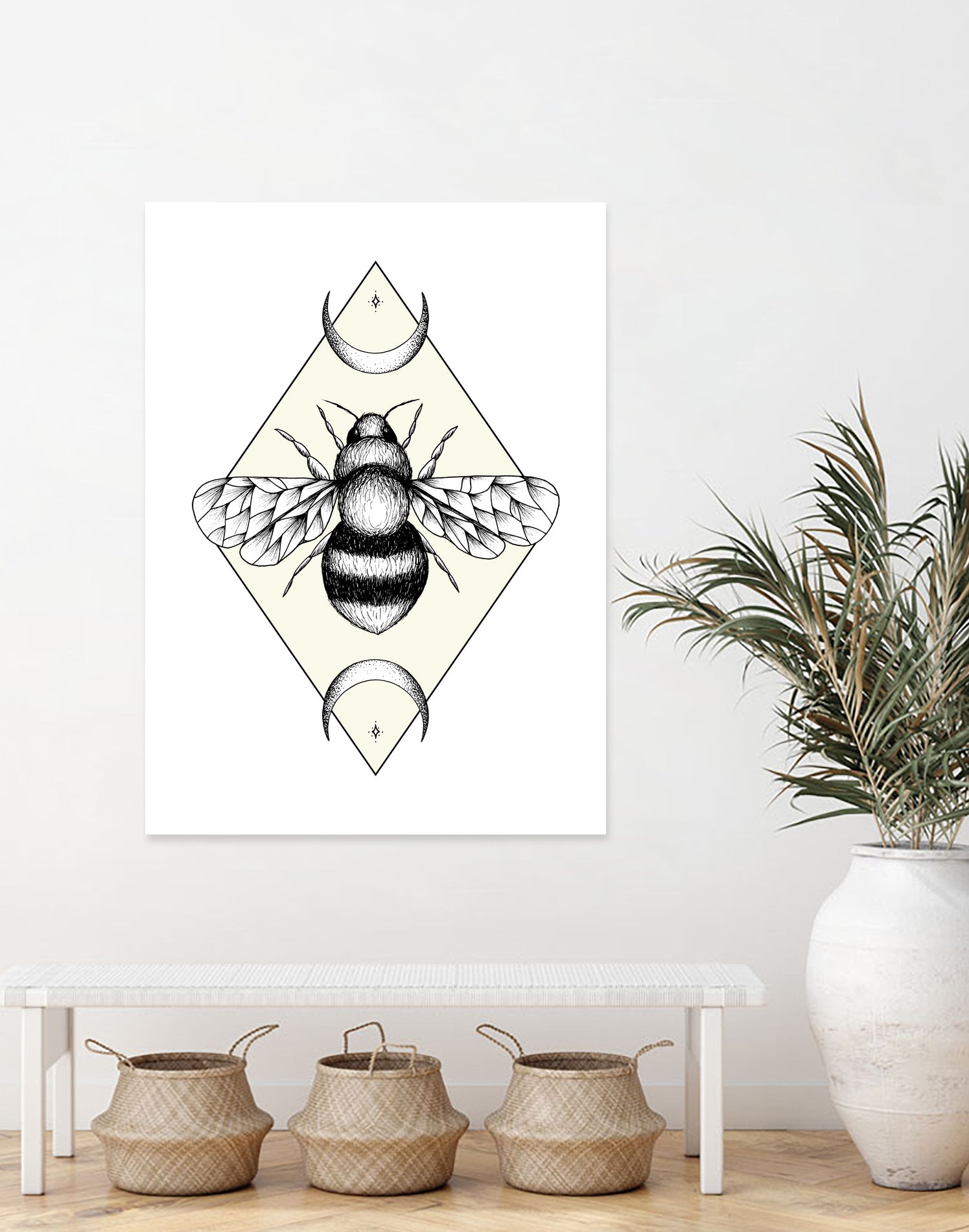Bee Confident by Barbara Hollaus on GIANT ART - white digital drawing
