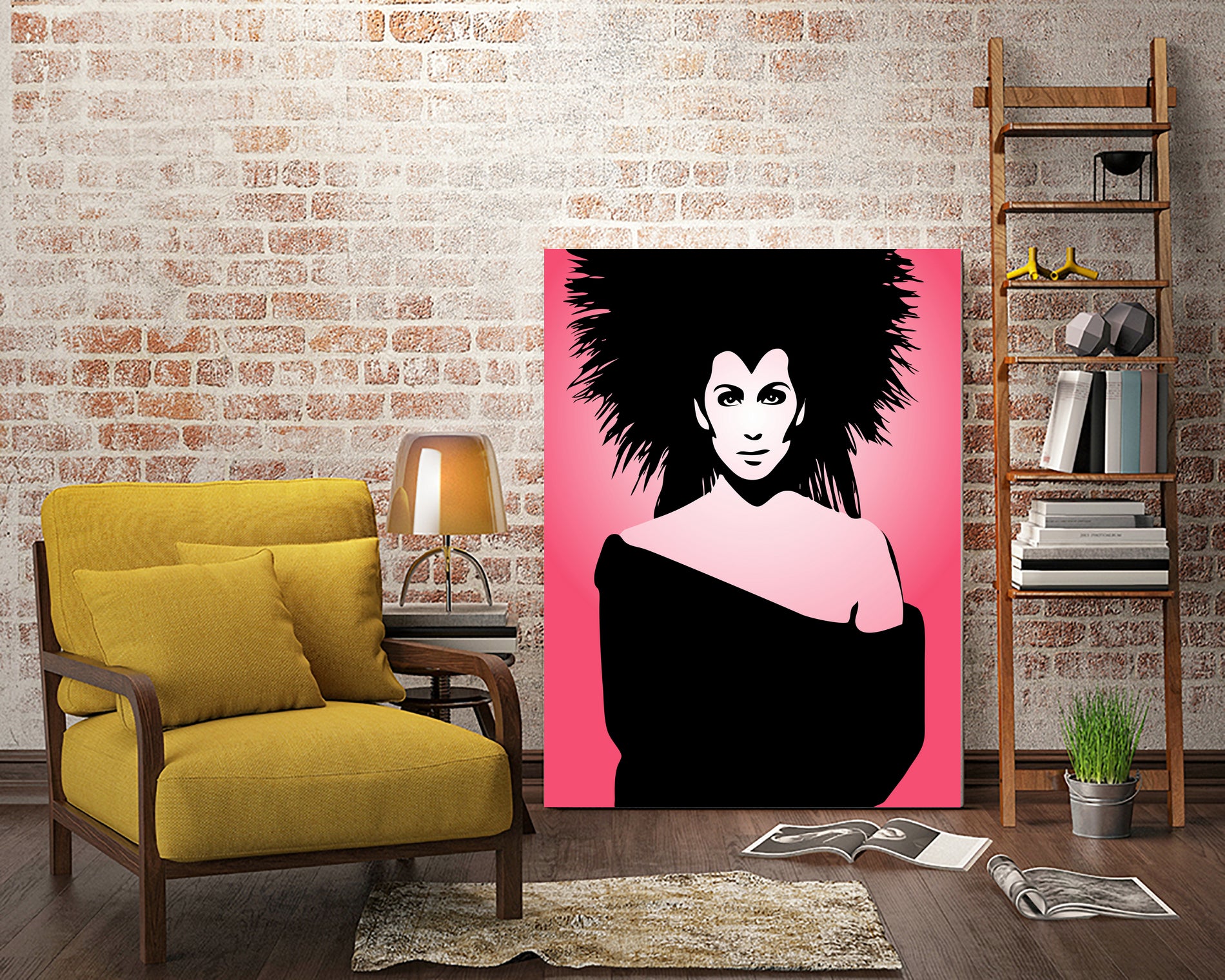 Cher | Pop Art by William Cuccio on GIANT ART - pink digital drawing
