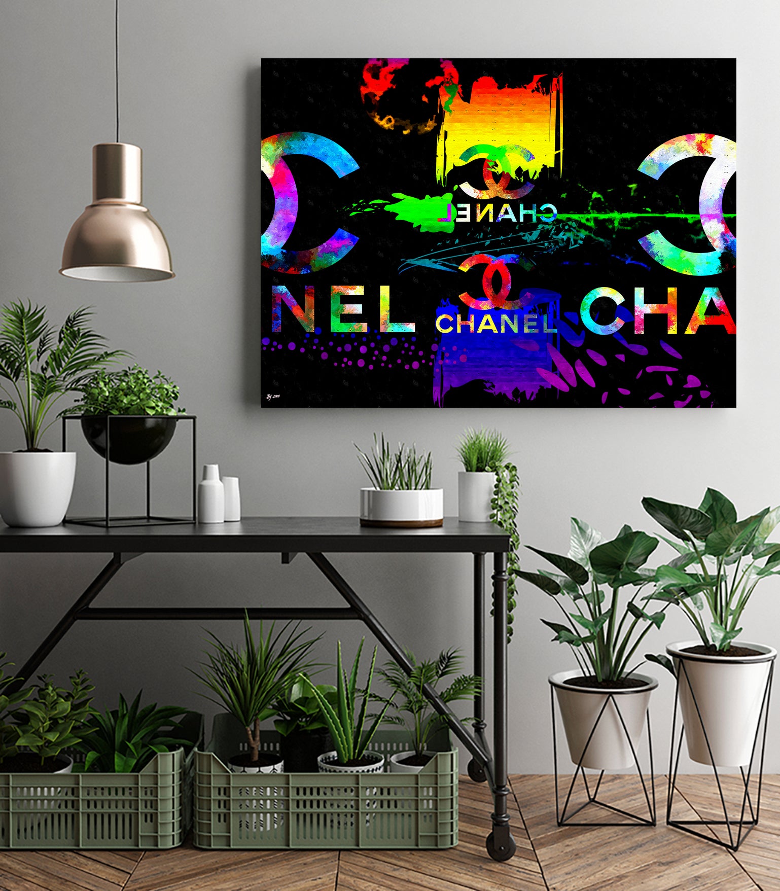 Colorful Chanel Art by Daniel Janda on GIANT ART - black mixed media