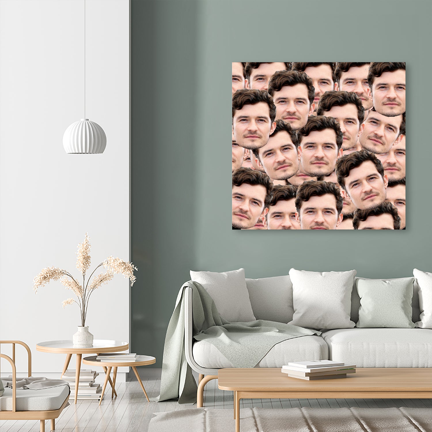 ALL OVER Orlando Bloom Funny Design Star Celebryty by Damian Augustyniak on GIANT ART - yellow mixed media