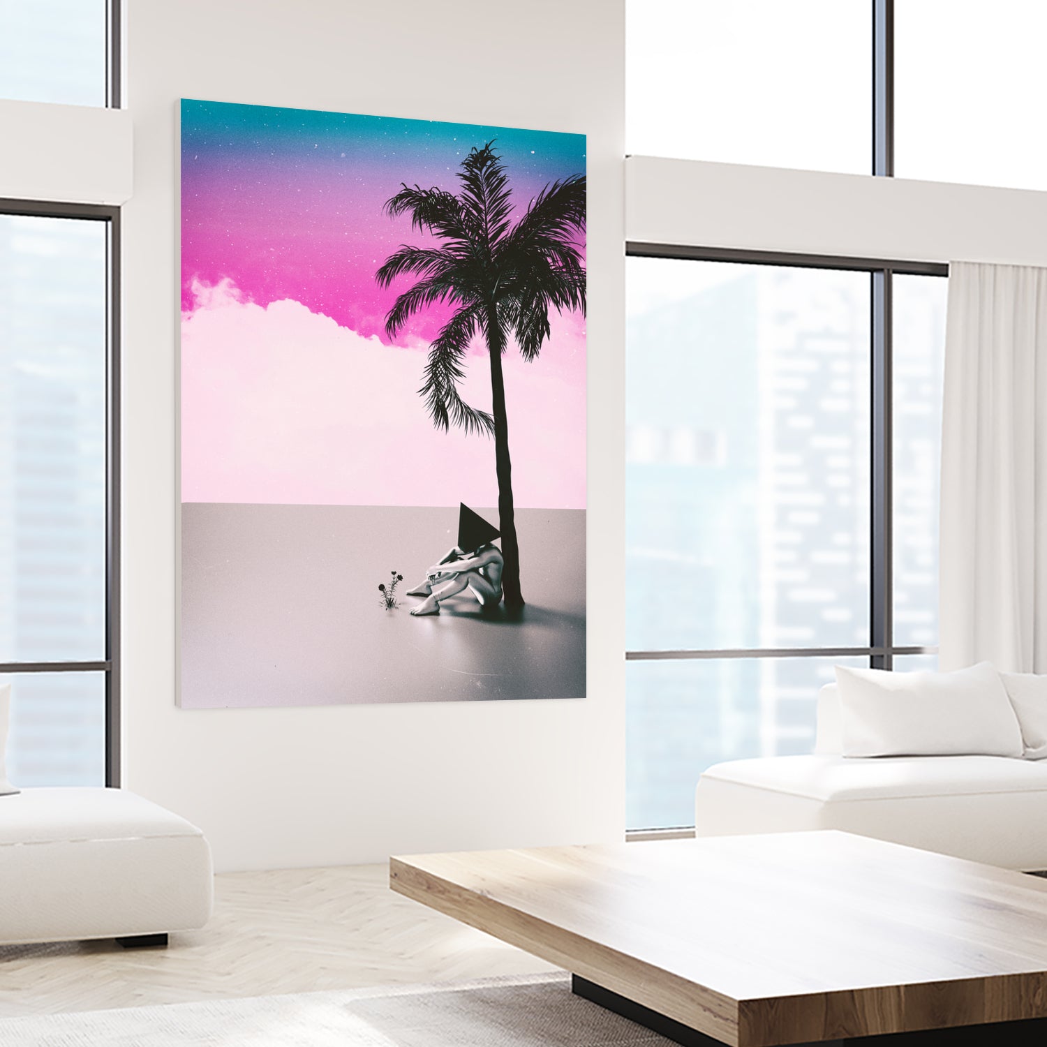 PALM  TREE  18 by Adam Priester on GIANT ART - pink 3d art