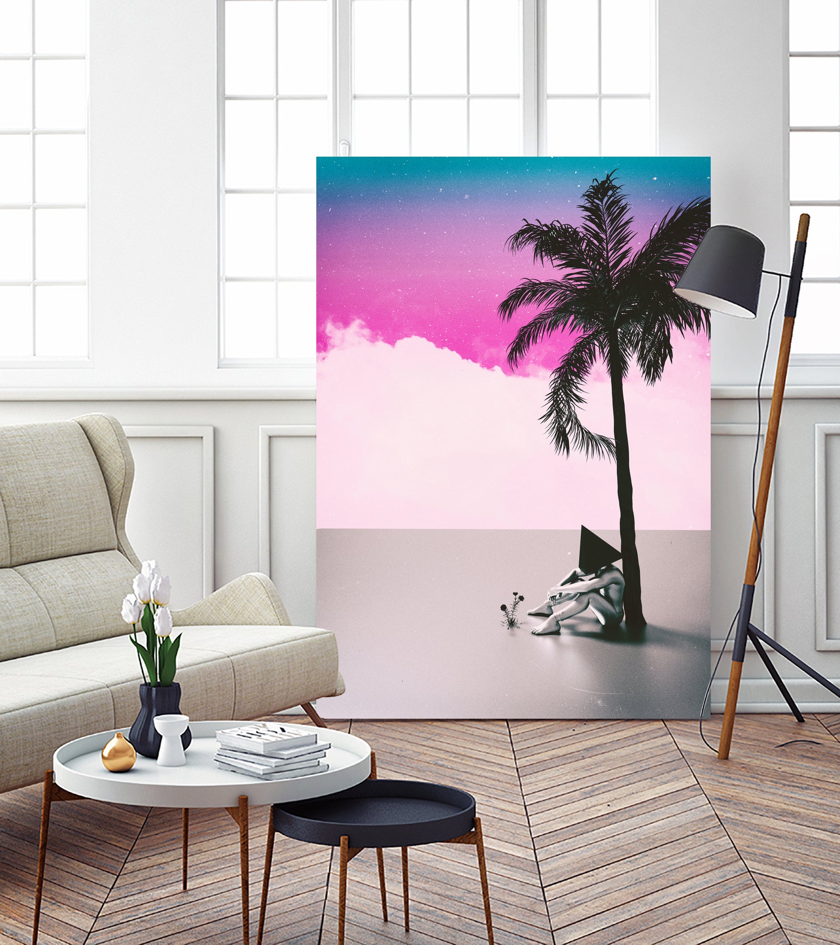 PALM  TREE  18 by Adam Priester on GIANT ART - pink 3d art