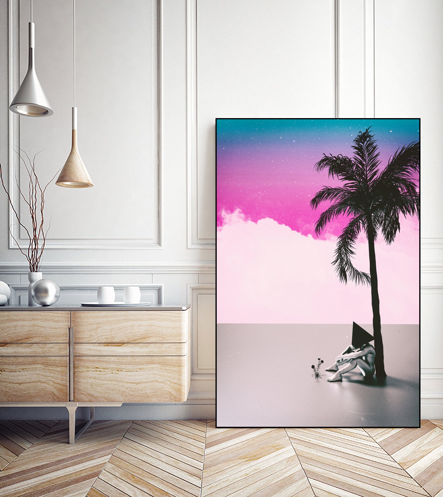 PALM  TREE  18 by Adam Priester on GIANT ART - pink 3d art