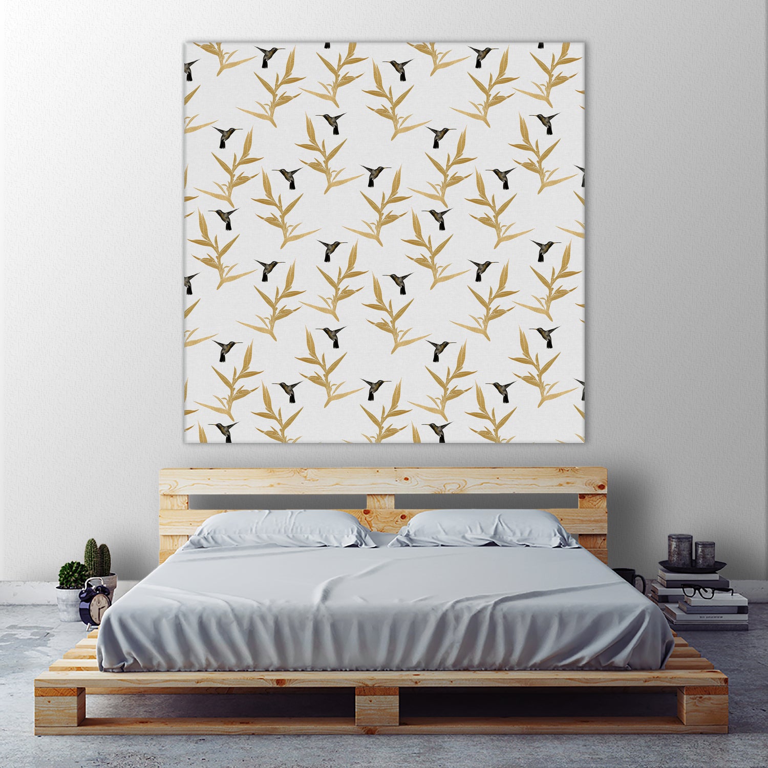 Hummingbird & Flower II by Dana Shek on GIANT ART - white digital painting