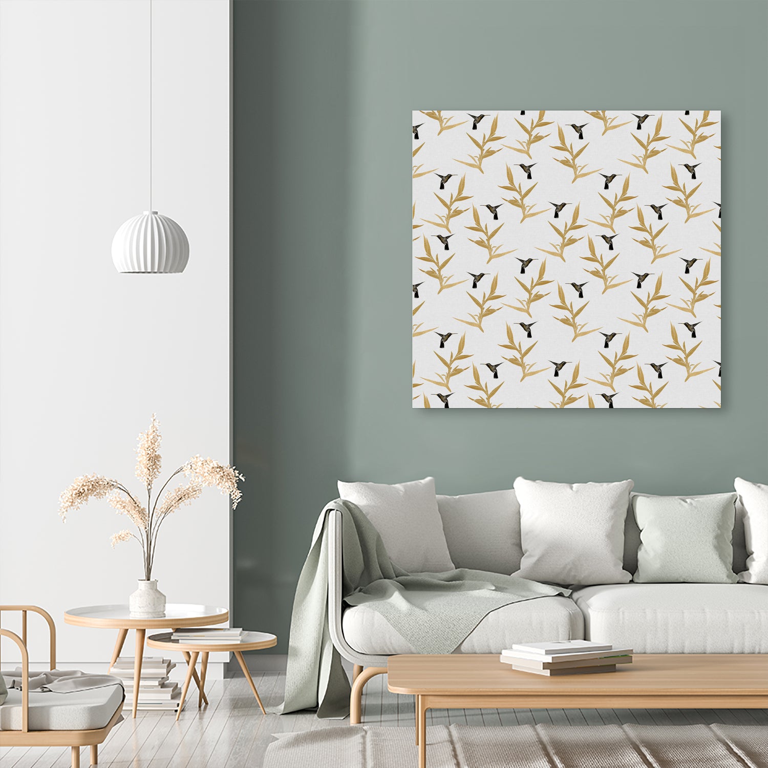 Hummingbird & Flower II by Dana Shek on GIANT ART - white digital painting