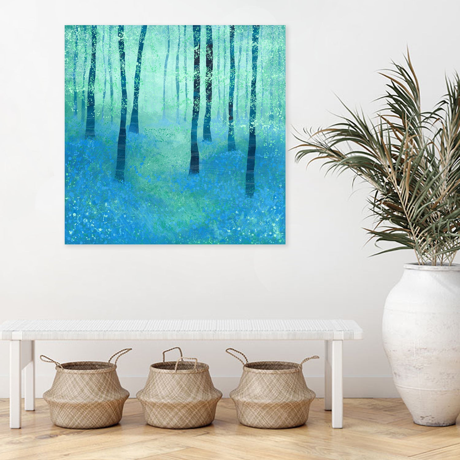 Bluebells, Challock by Nic Squirrell on GIANT ART - green digital painting