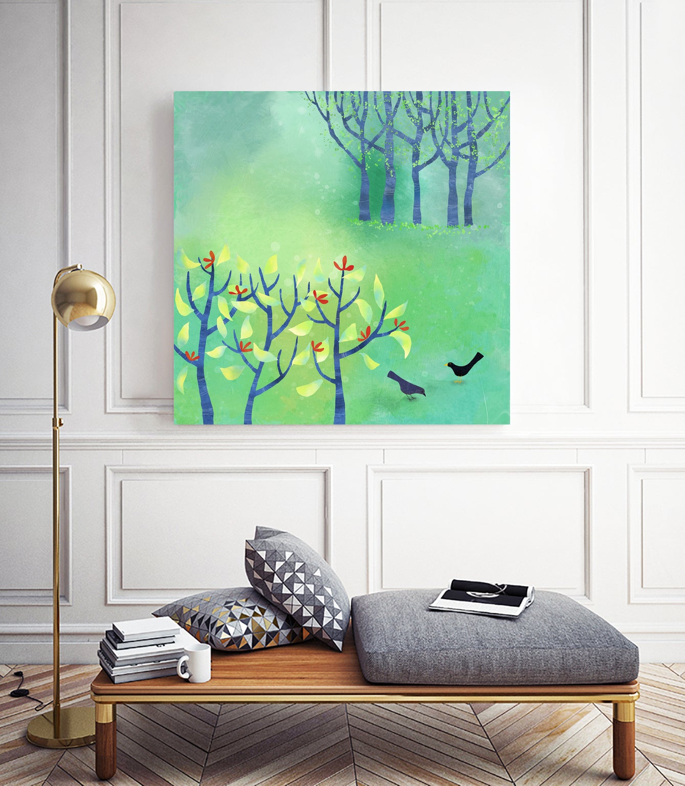 April Landscape by Nic Squirrell on GIANT ART - green digital painting