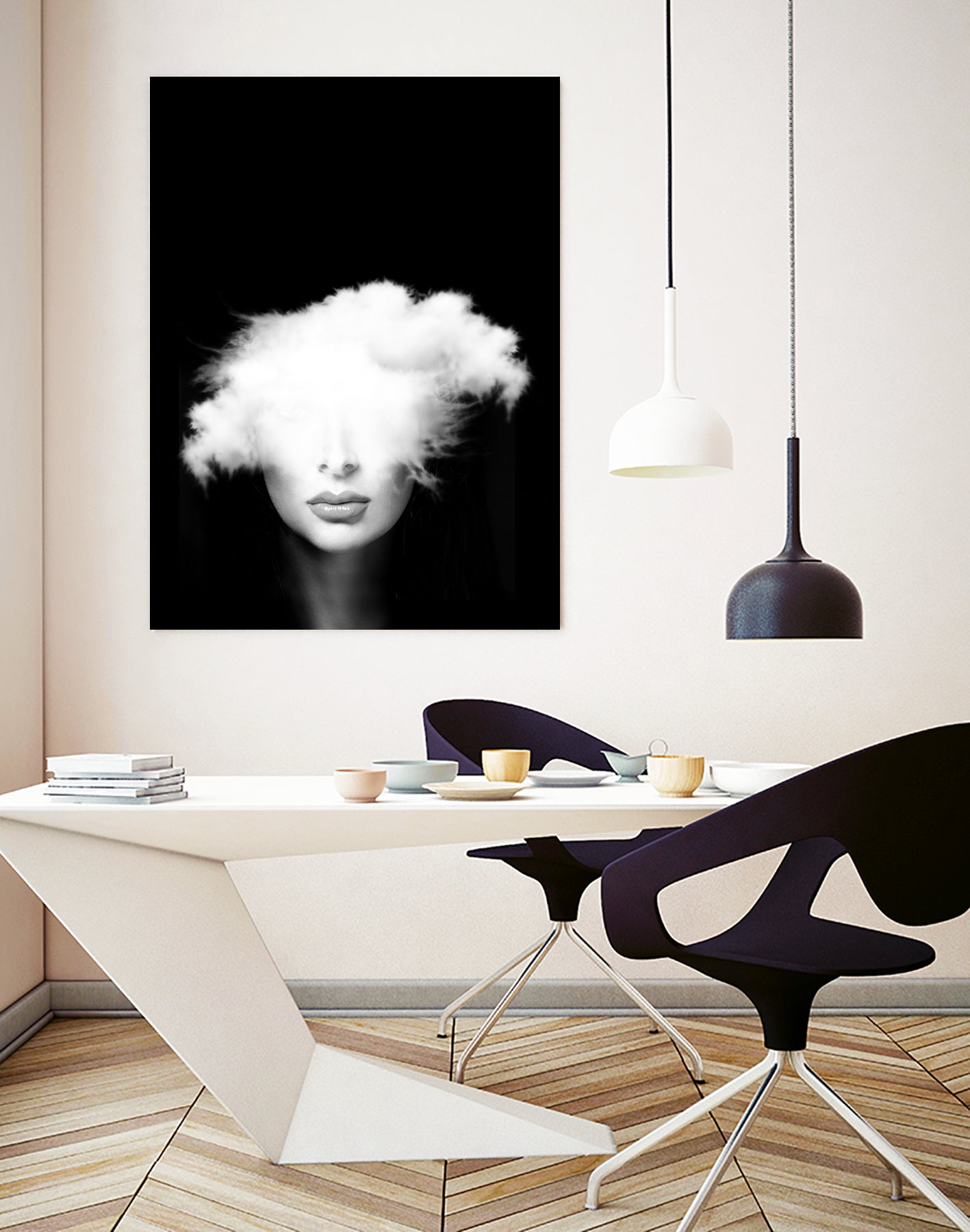 Head in the clouds by Tania Amrein on GIANT ART - black mixed media