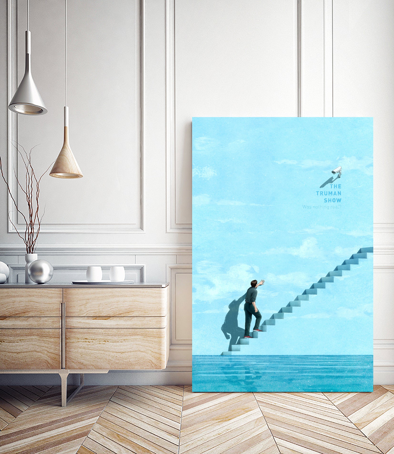 The Truman Show by Jason Ratliff on GIANT ART - blue digital painting
