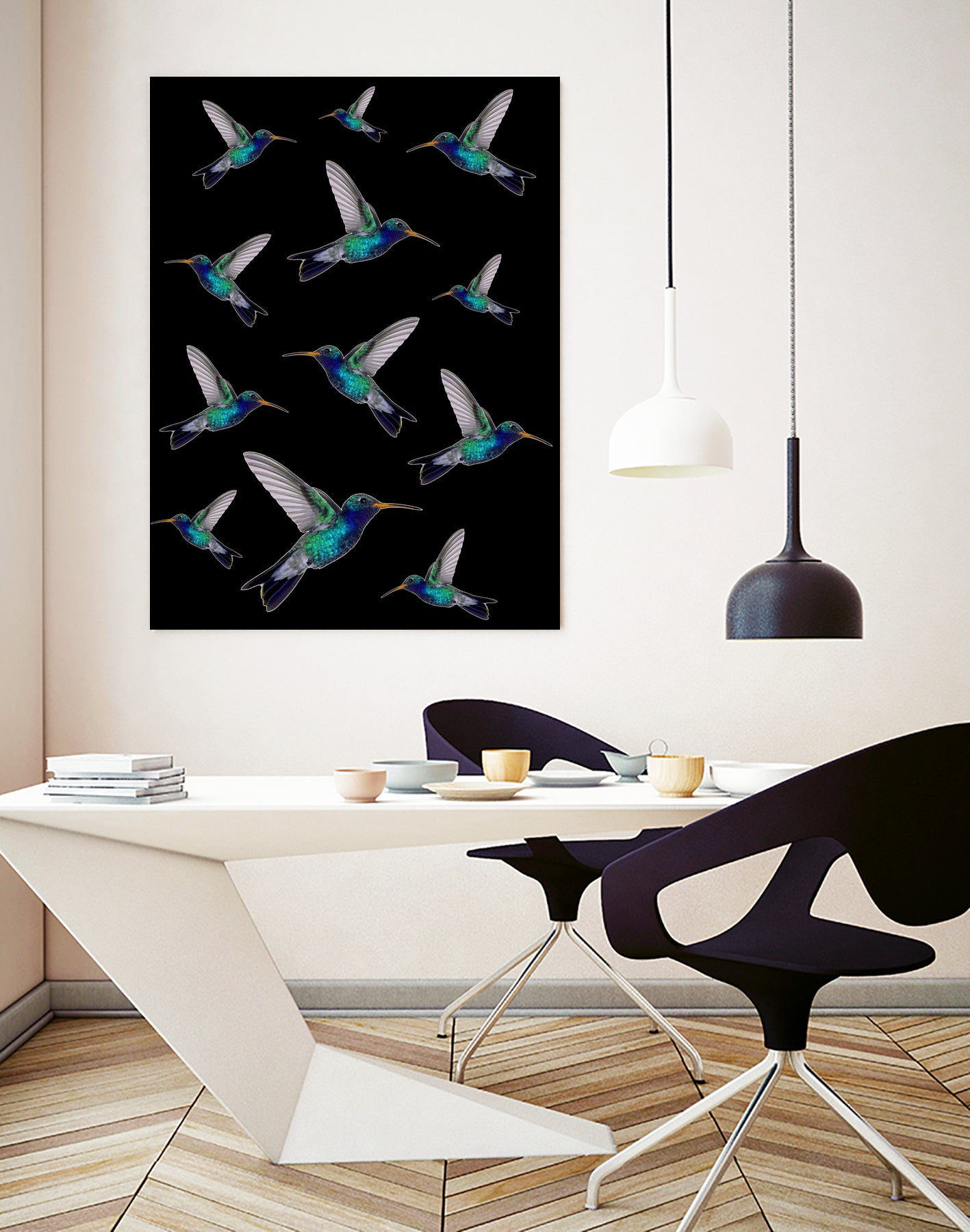 hummingbird pattern by Kiki Castel on GIANT ART - green vector illustration