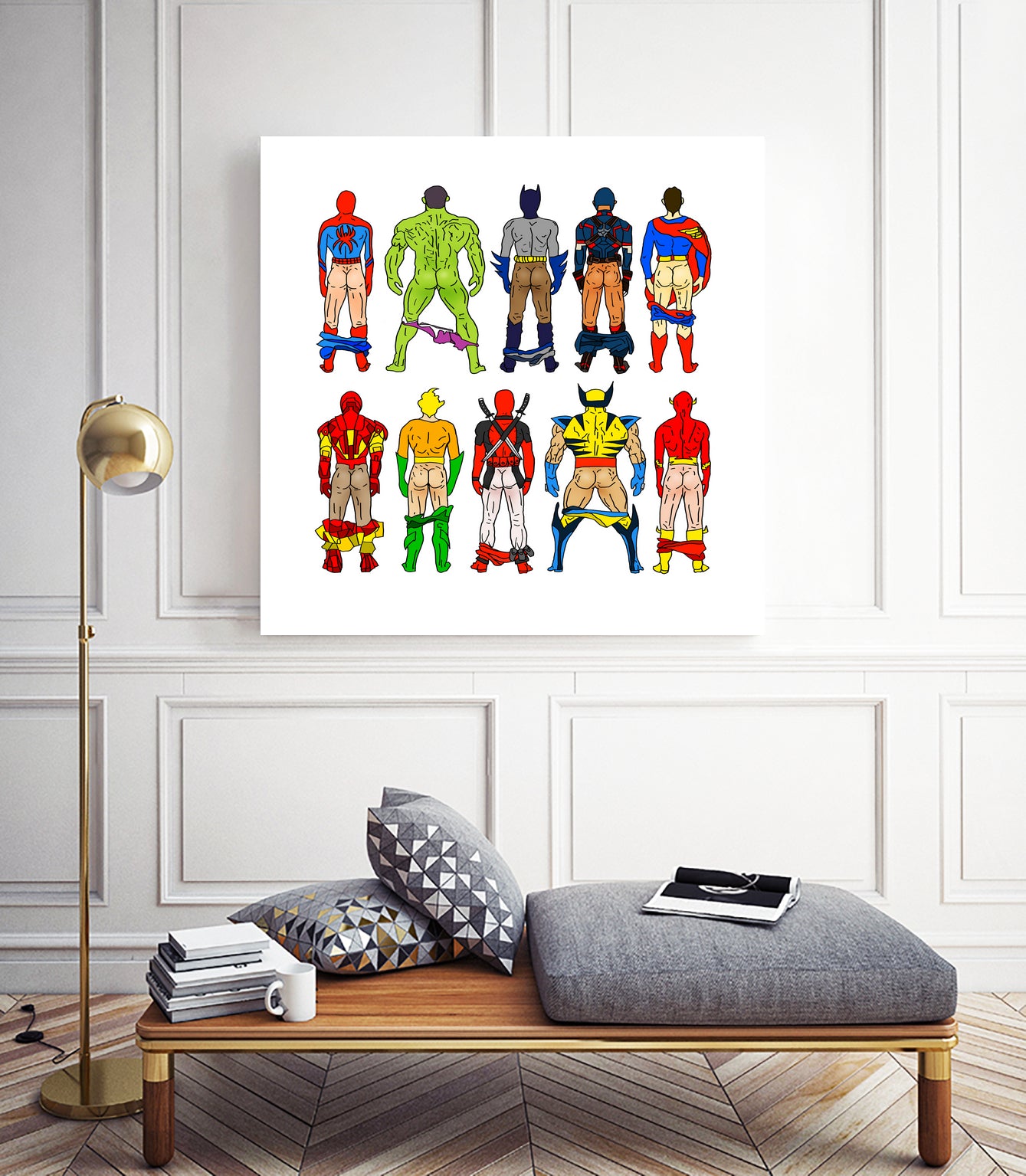 Super Hero Butts by Winston Chiu on GIANT ART - white digital drawing