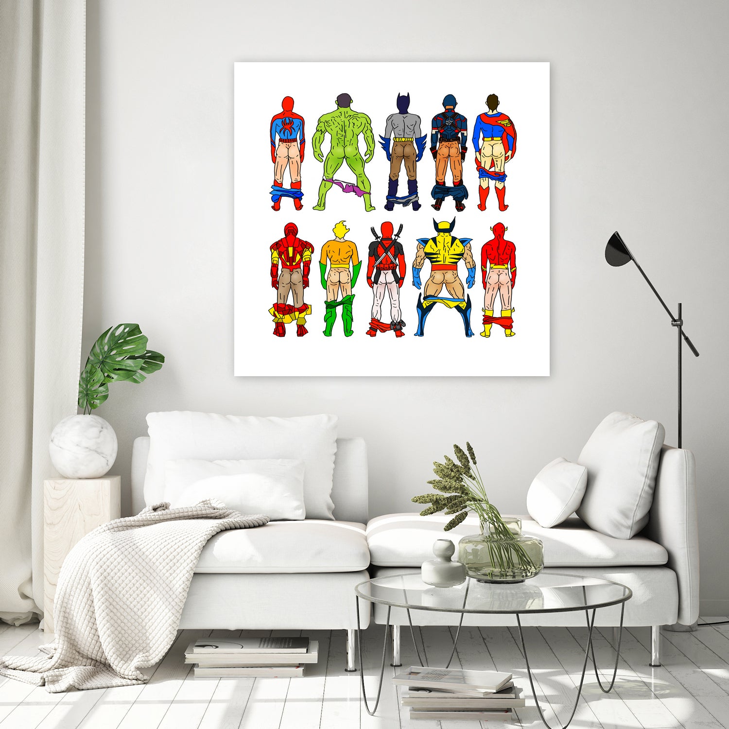 Super Hero Butts by Winston Chiu on GIANT ART - white digital drawing
