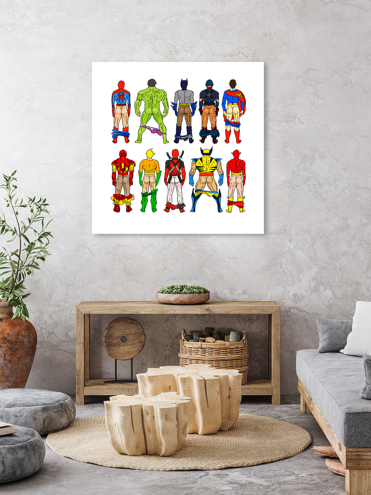 Super Hero Butts by Winston Chiu on GIANT ART - white digital drawing