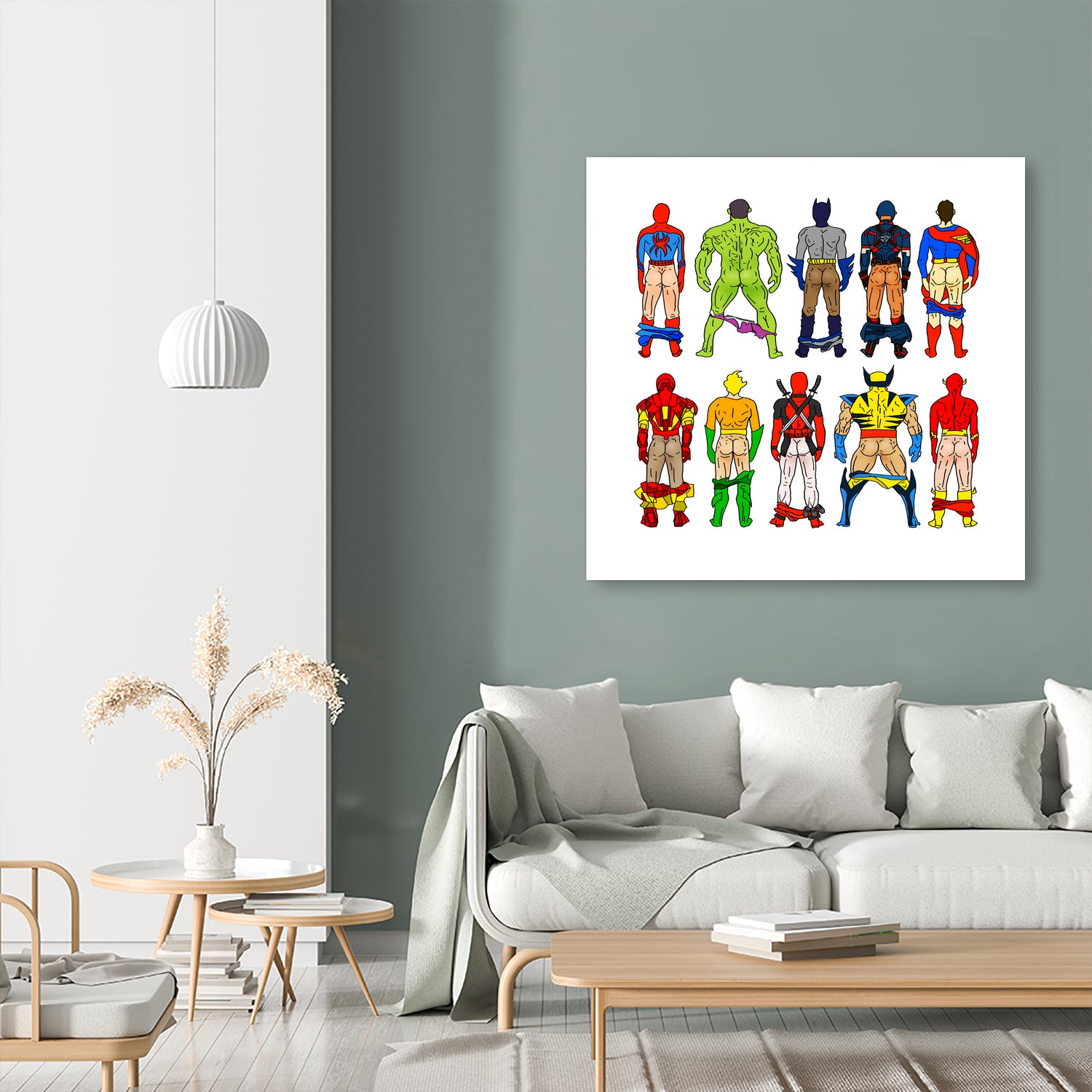 Super Hero Butts by Winston Chiu on GIANT ART - white digital drawing