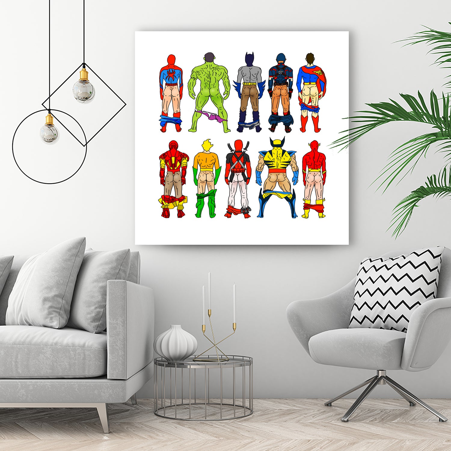 Super Hero Butts by Winston Chiu on GIANT ART - white digital drawing