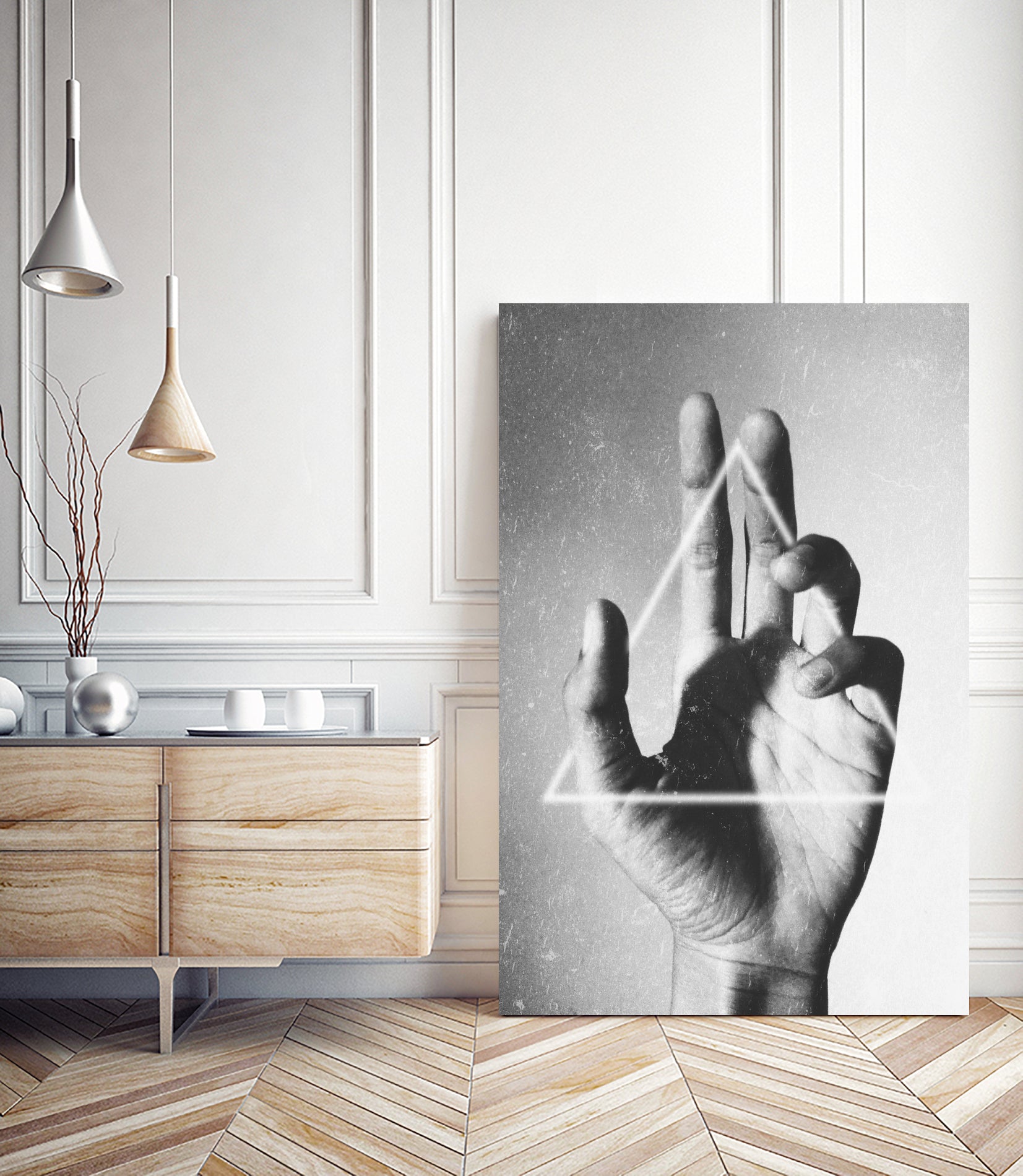 Hand + Triangle by Annisa Tiara Utami on GIANT ART - gray photo manipulation