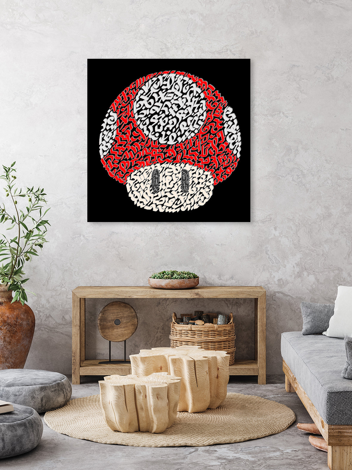 The Red Mushroom in Mario Bros by Caroline BESSIERES on GIANT ART - red digital drawing