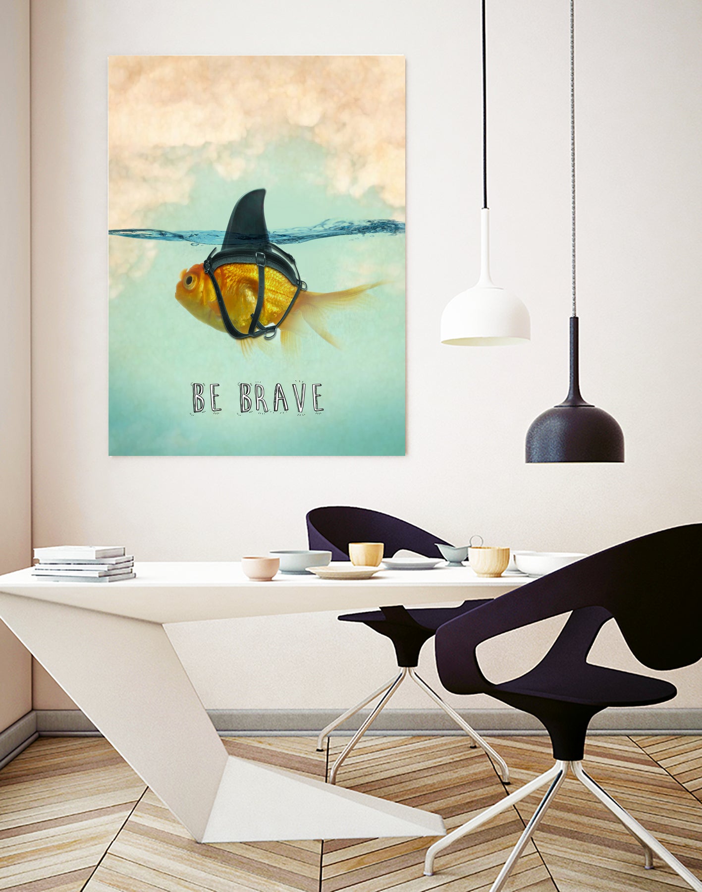 BE BRAVE by Vin Zzep on GIANT ART - white digital painting