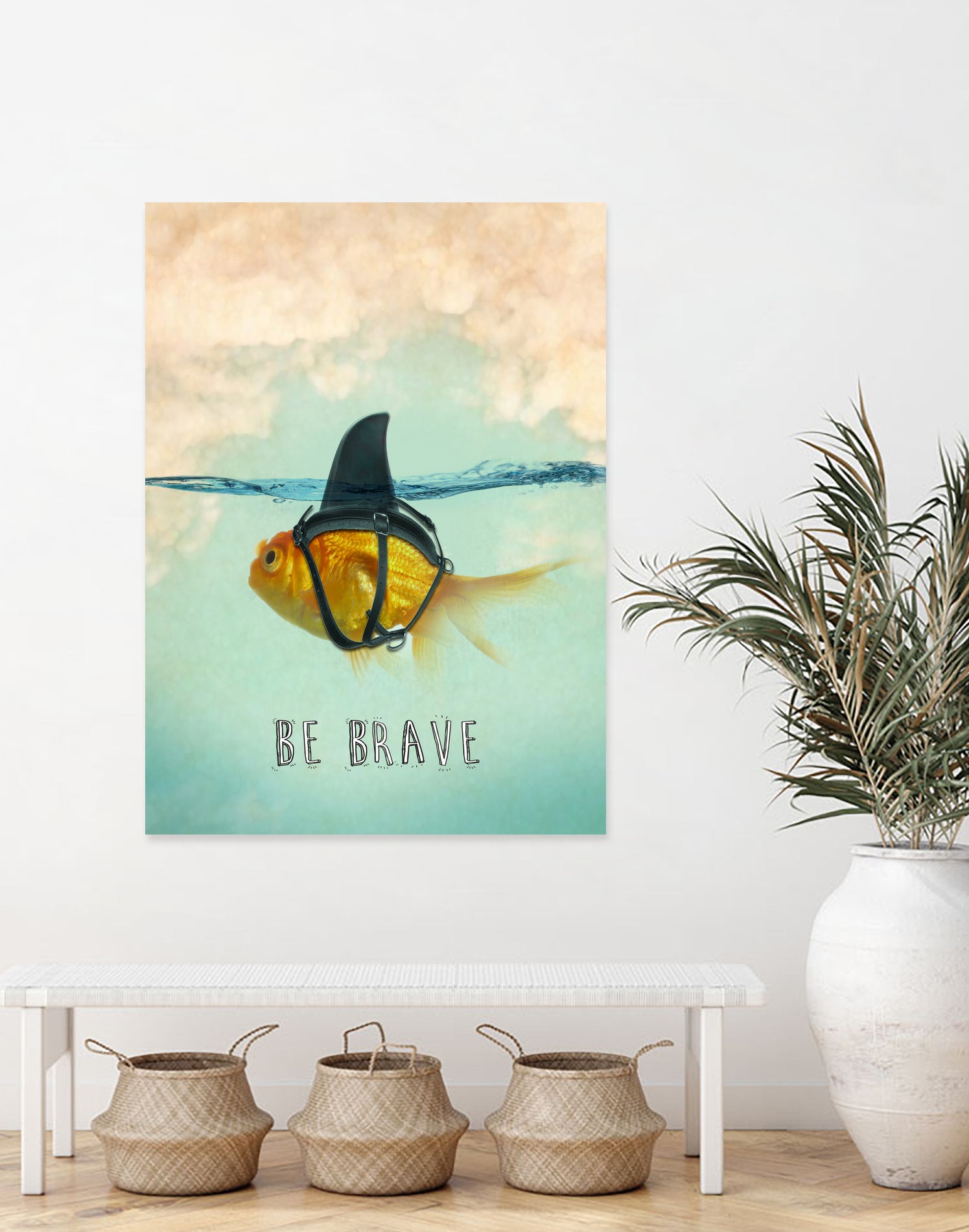 BE BRAVE by Vin Zzep on GIANT ART - white digital painting