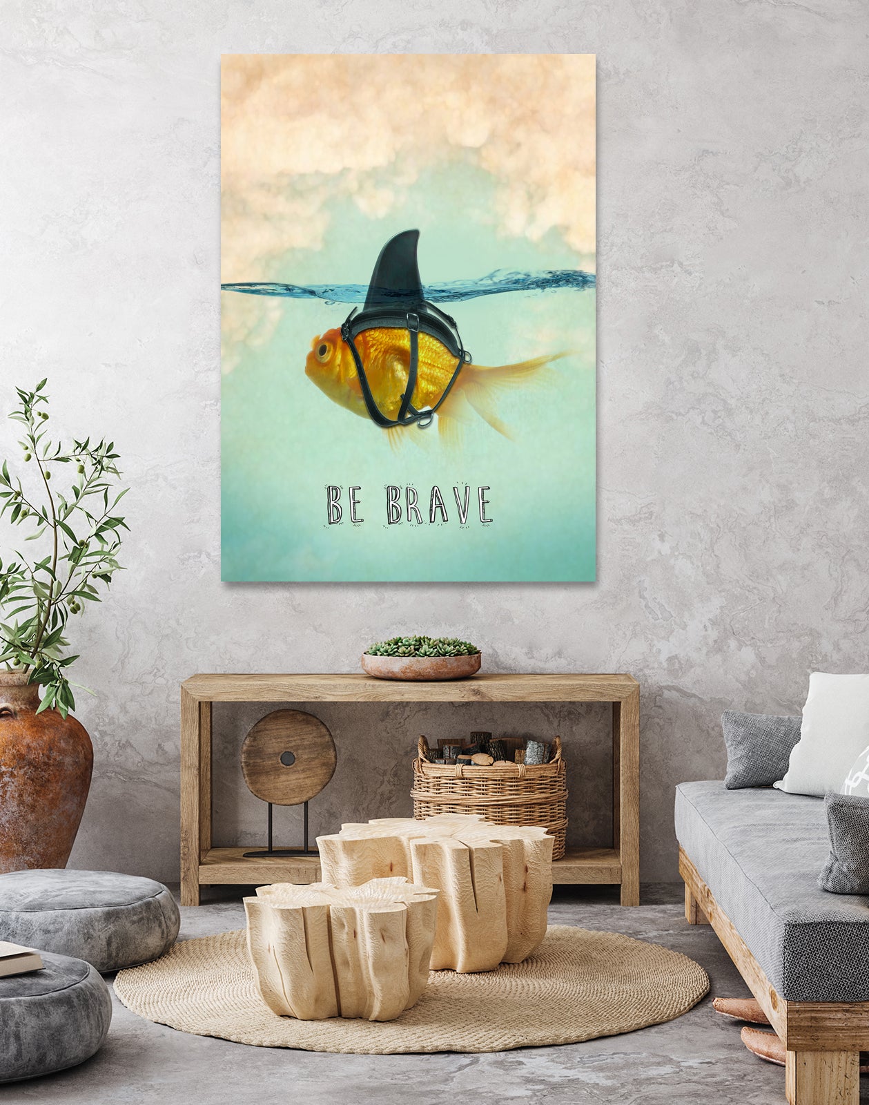 BE BRAVE by Vin Zzep on GIANT ART - white digital painting