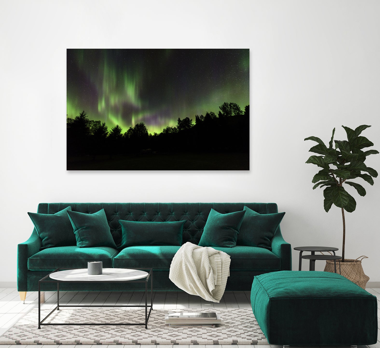 Quebec Northern Lights by Lorenzo Bustillo on GIANT ART - gray photo illustration