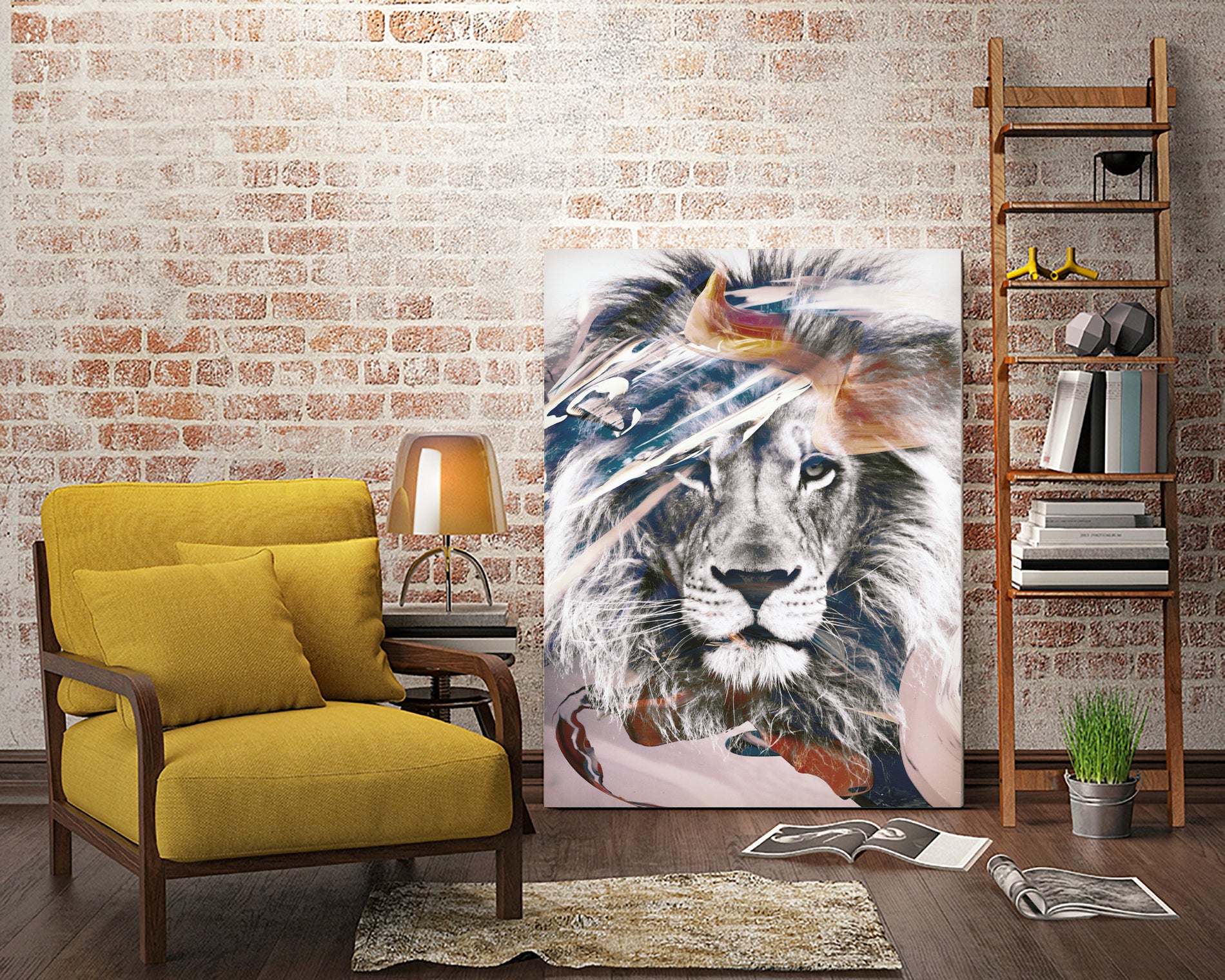 LION 6 by dada22 . on GIANT ART - white digital painting