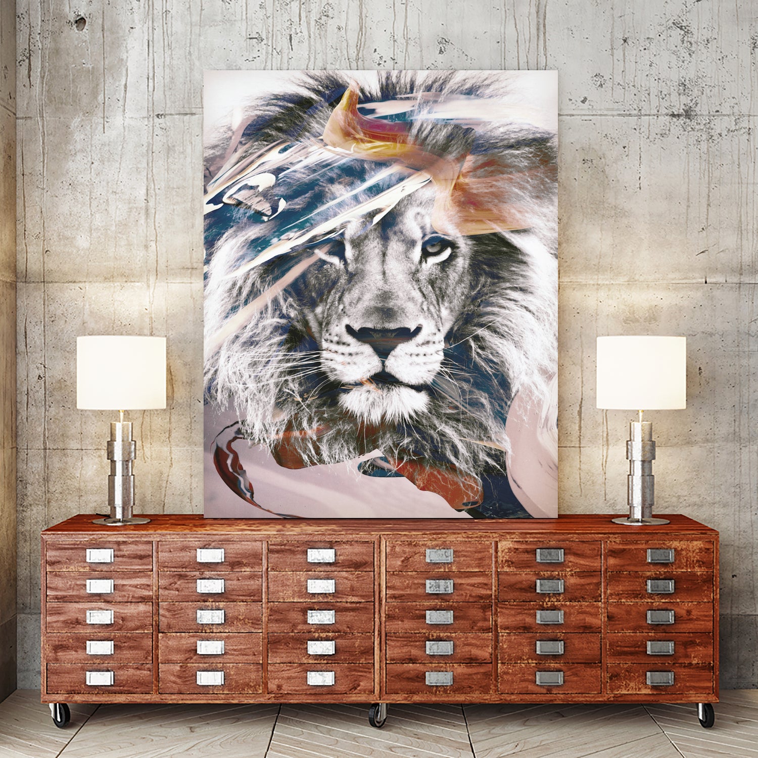 LION 6 by dada22 . on GIANT ART - white digital painting
